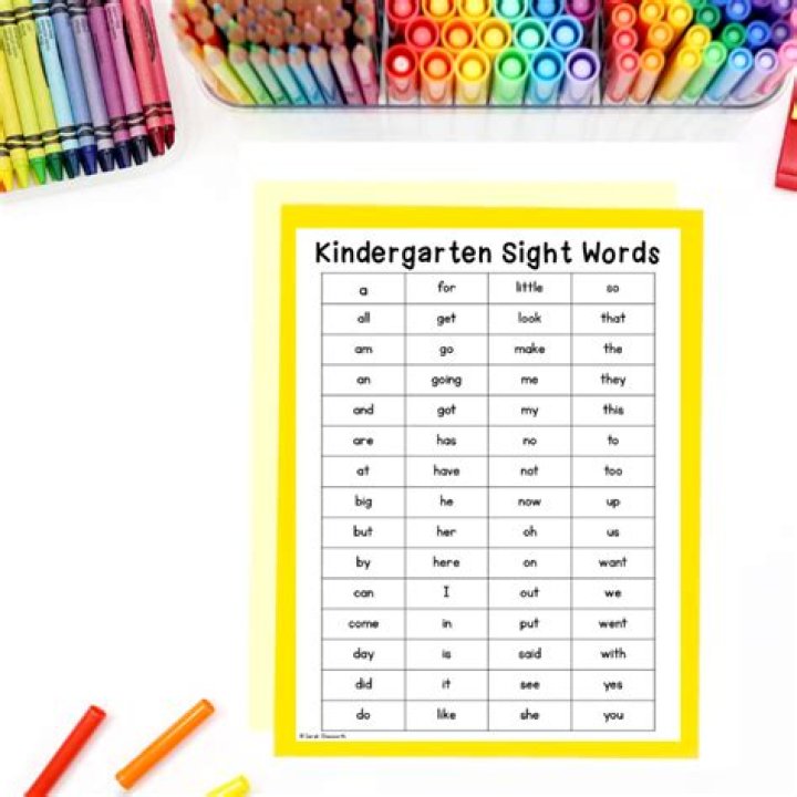 How many sight words should a kindergartener know?